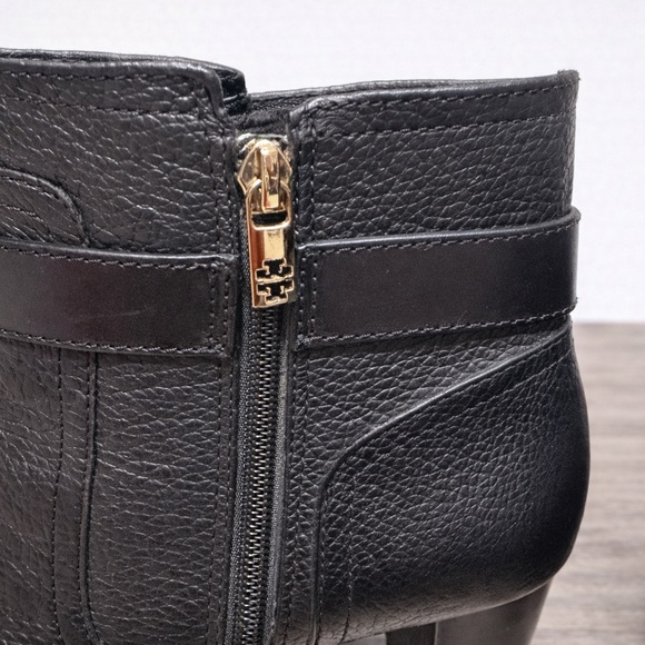 Tory Burch Black Ankle Booties with Gold Accent - Picture 4 of 4